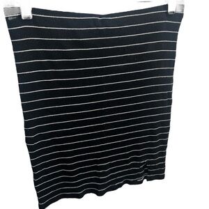 Seriously Soft Classic Black and White Striped Pencil Skirt Made in Vietnam
